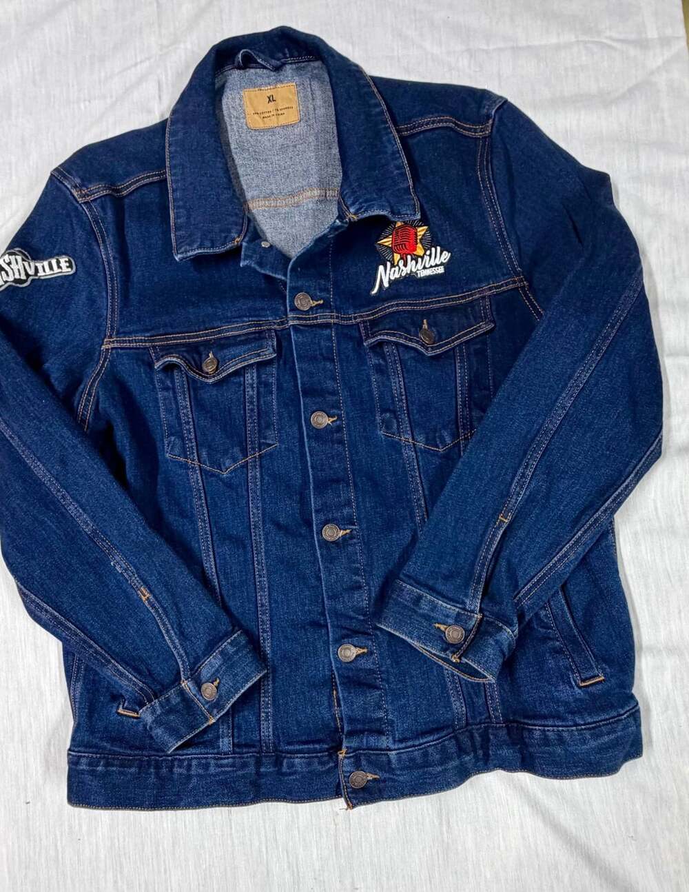 Threadfast Apparel Music City Nashville Tennessee Denim Jean Jacket